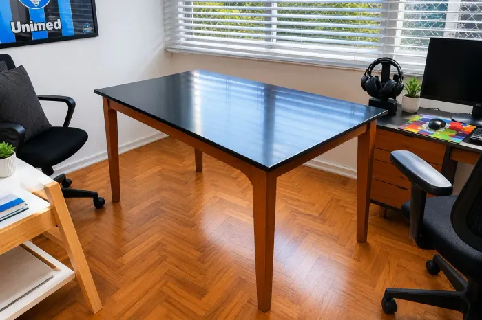 Mesa de Jantar 4 Lugares 138,5x93,4cm Club Artemobili Preta