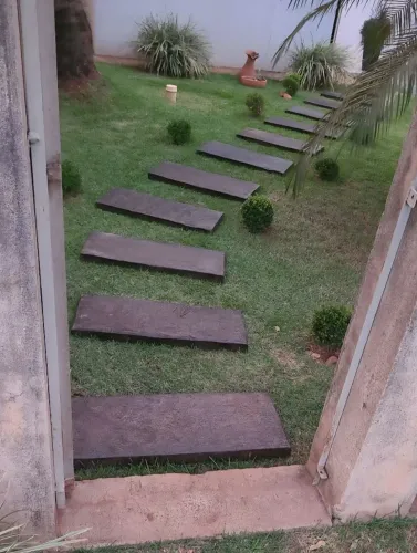 Pisante de luxo de concreto efeito madeira
