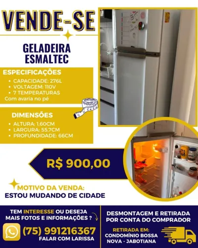 Geladeira 276L Esmaltec