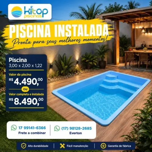 Vendo Piscina de Fibra Direto da Fabrica | 3.00x2.00m $ 4.490,00