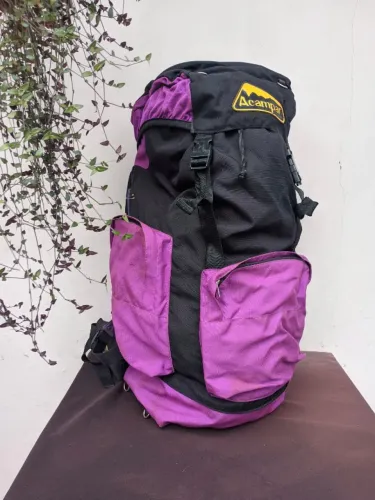 mochila trilha acampar 50L feminina trekking montanha viagem acampamento camping
