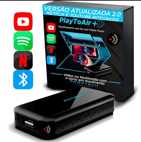 Streaming Box Faaftech com Apple Car Play e Android auto sem fio