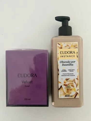 Perfume Eudora Velvet + loção hidratante Eudora