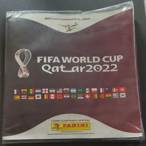Álbum de Figurinhas Copa do Mundo FIFA 2022 Completo com todas as figurinhas coladas<br>