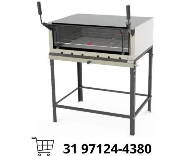 Forno com Pedra Refratária 90x90CM a Gás Progas