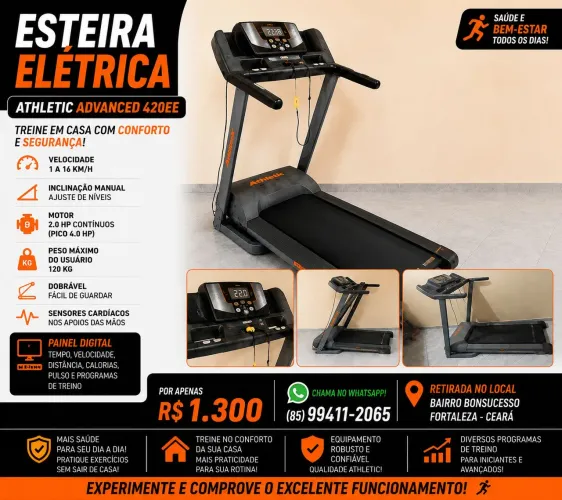 Esteira elétrica Athletic Advance