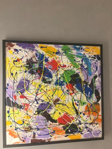 tela abstrata, que transmite alegria, felicidade uma ótima tela para a sua sala