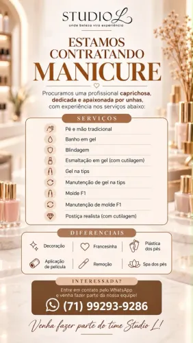 Vaga para Manicure 