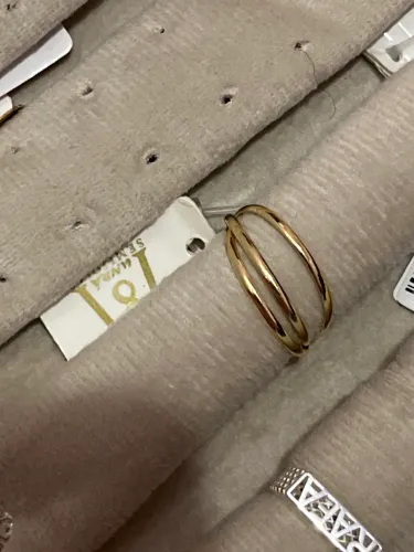 Anel ouro semi joia Munrá 3 voltas