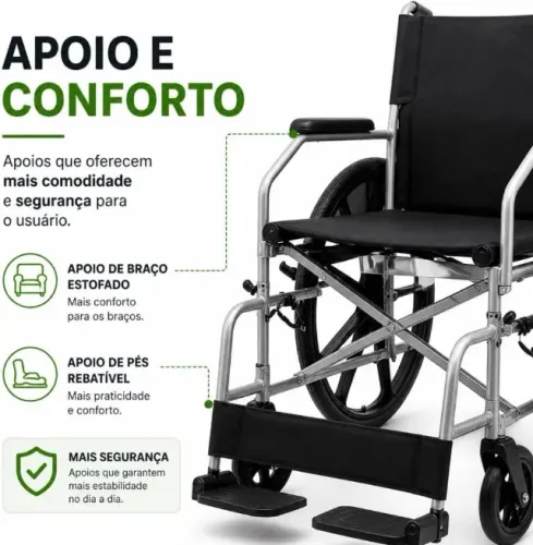 Cadeira de Rodas Simples - Nova Lacrada