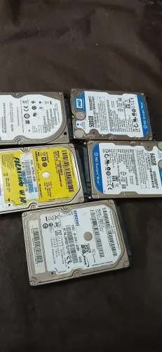 Lote 2 hd 640gb + 3 hd 500gb todos ok testados para notebook Playstation xbox