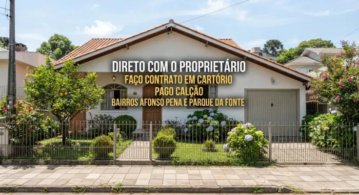 Busco Casa para Alugar - Direto com Proprietário (Afonso Pena / Parque da Fonte)