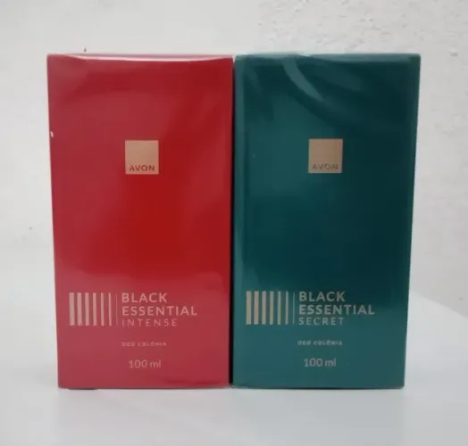 Kit 2 Perfumes Black Essential Avon Originais