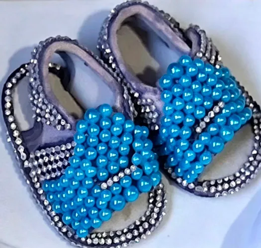 Sandália para bebe de luxo tamanho 14
