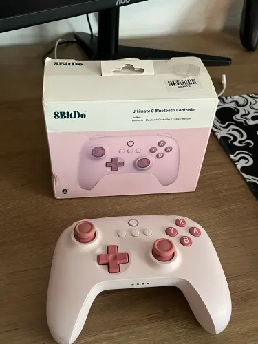 Controle 8BitDo Ultimate C, Sem Fio, Bluetooth, Rosa