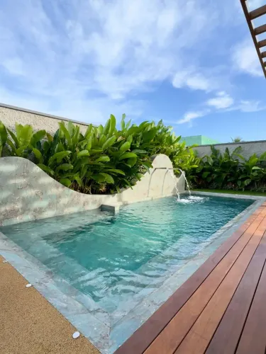 Residência com acabamento impecável, arquitetura contemporânea, cond + valorizado do ceara