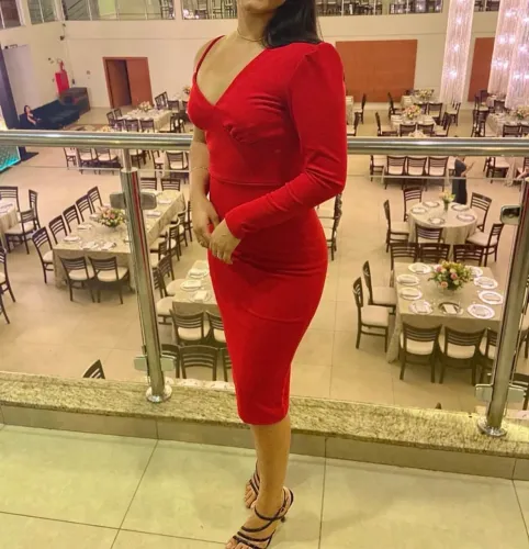 VESTIDO MULA MANCA VERMELHO