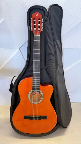 VIOLÃO GIANNINI NF14 CEQ NAILON FLAT ELETROACÚSTICO - NATURAL