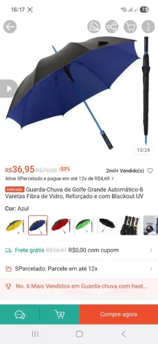 Guarda chuva+ máquina de cabelo e barba novos