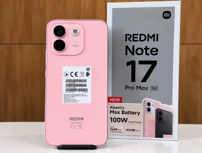 Celular Redmi Note 17 Pro Max 5G NFC 512GB 8GB RAM ROSA NOVO LACRADO ENTREGAMOS GRÁTIS