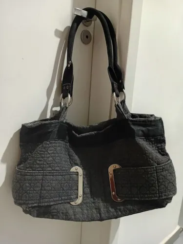 Bolsa de Ombro Vintage Preta