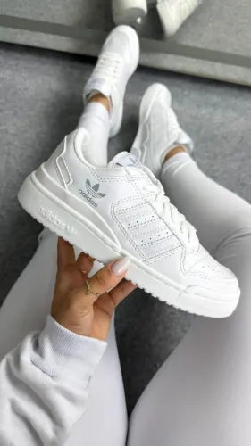 Tênis Adidas Fórum Low Off White Couro Unissex Premium - Disponível 34 AO 43