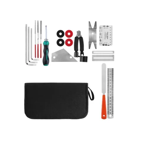 Kit de Ferramentas Luthier Hobbysta Starter - Fret Rocker, Lima Traste, Régua, Estojo