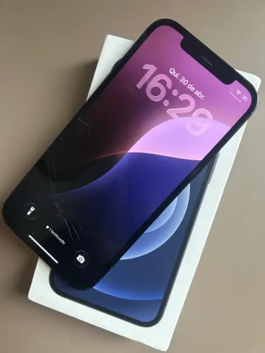 Iphone 12 64gb - tela traseira e tela da frente trincada