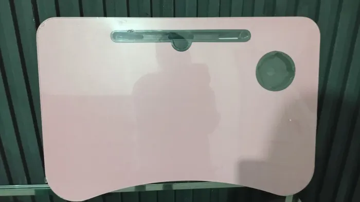 Mesa portátil dobrável, nova, lacrada, rosa, 60x40cm