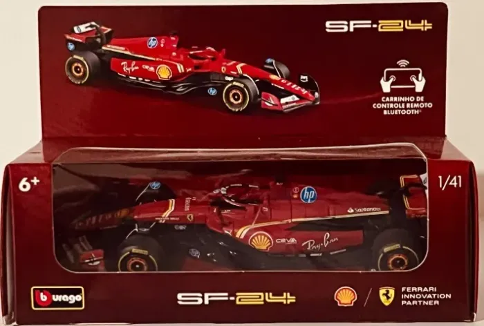 Ferrari F1 SF-24 Shell Racing Legends Bburago 1:41 Bluetooth