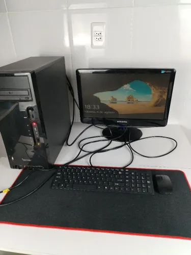 PC Completo Windows 10 Pro + Monitor Samsung + Kit Sem Fio - R$ 399,99