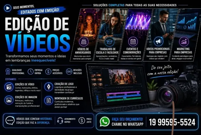 EDIÇÃO DE VÍDEOS