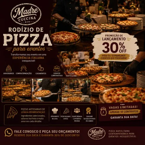 ? RODÍZIO DE PIZZA PARA EVENTOS ? UMA EXPERIÊNCIA ITALIANA NO SEU EVENTO! ?