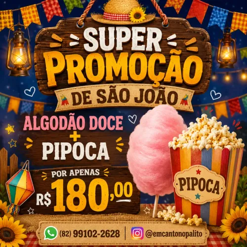 Pipoca e algodão doce 