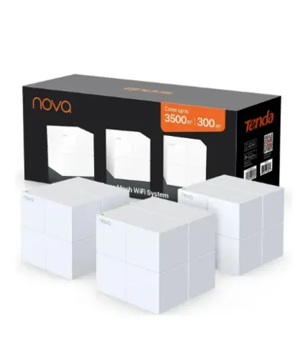Sistema Mesh Wi-Fi Tenda Nova MW6 3-Pack AC1200 Dual-Band, Cobertura até 500m²