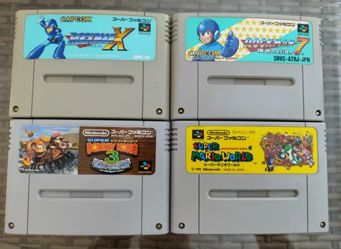 Lote de jogos Super Nintendo Megaman X- Mario- Donkey Kong