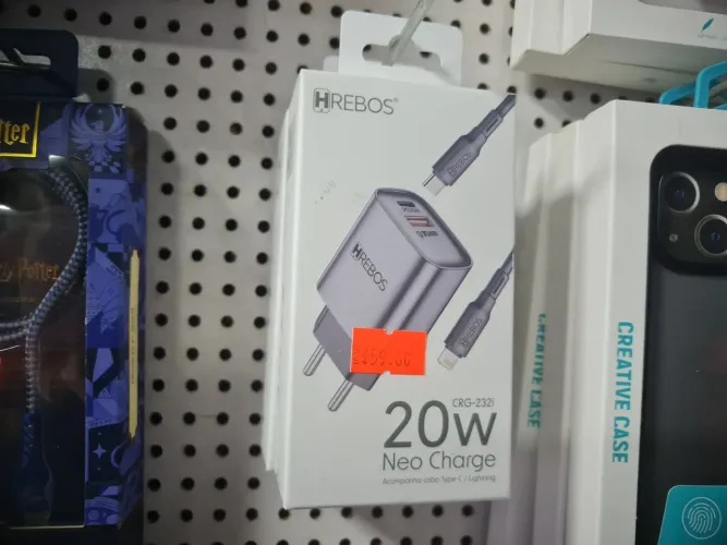 Carregadores Completos Cabo e Fonte USB-C e Lightning - Hrebos
