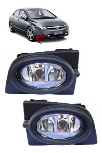 Par Farol Milha Neblina Honda New Civic 2006 2007 2008
