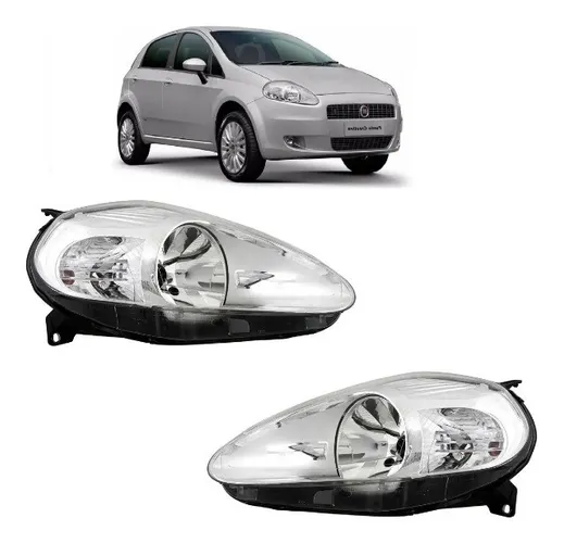 Par Farol Cromado Fiat Punto 2012 2013 2014 2015 2016