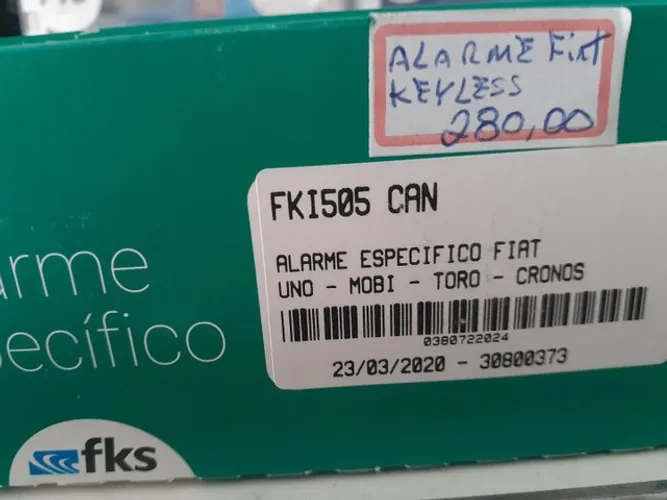 Alarme Fks específico Fiat mobi uno toro Cronos