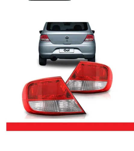 Par Lanterna Traseira Gol G5 Gv 08 09 10 11 12 Cristal Promoção