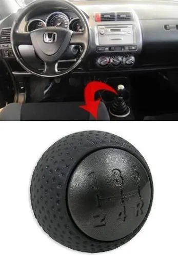Bola Manopla de Câmbio Honda Fit 2003 à 2014 City 2009 à 2014 - NAT -  Fácil instalação