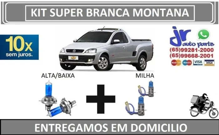 Kit de Lâmpadas Super Branca Montana 8500K Efeito Xênon