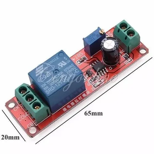 Rele De Atraso Retardo 12v Ajustável De 0 A 10 Seg  Arduino COD-AM192   