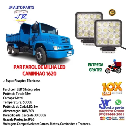 Par Farol de Milha led Caminhão 1620