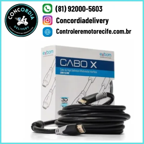 Cabo Hdmi Exbom Cbx-h50sm 5m 1.4 Preto