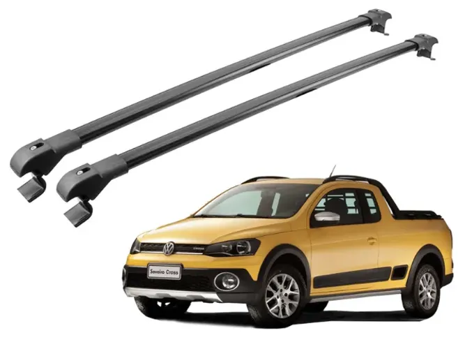 Rack Travessa de Teto Volkswagen Saveiro Cross - Slim Preto - Projecar