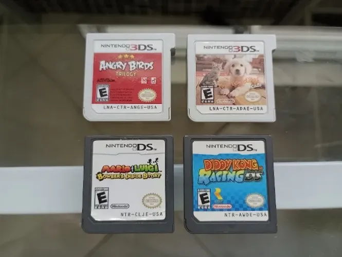 Lote 4 x Jogos Nintendo DS e 3DS Diddy Kong Racing, Mario e Luigi Bowser Inside Story, etc