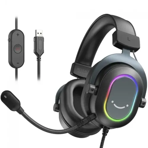 Fone Headset Fifine Ampligame H6 RGB 7.1 Surround Gamer iluminação Chroma RGB