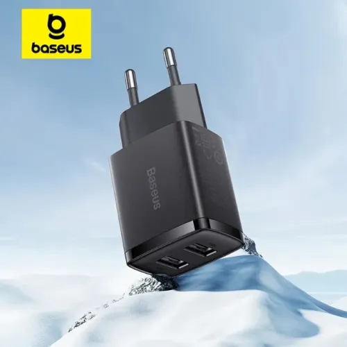 Carregador USB Baseus Portátil com Porta Dupla, 10.5W
